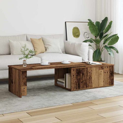 Table basse vieux bois 150x50x35 cm bois d'ingénierie - Photo n°3; ?>