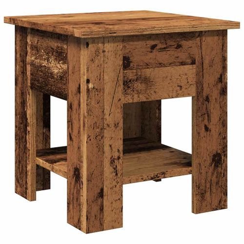 Table basse vieux bois 40x40x42 cm bois d'ingénierie - Photo n°2; ?>