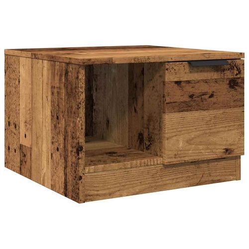 Table basse vieux bois 50x50x36 cm bois d'ingénierie - Photo n°2; ?>