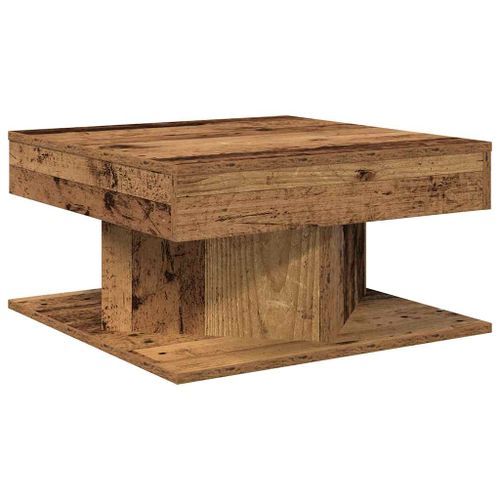 Table basse vieux bois 55x55x30 cm bois d'ingénierie - Photo n°2; ?>