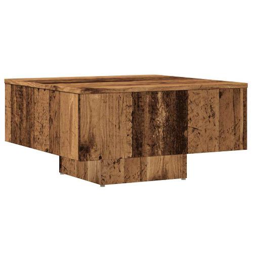 Table basse vieux bois 60x60x31,5 cm bois d'ingénierie - Photo n°2; ?>