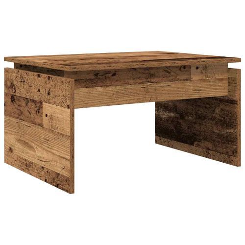 Table basse vieux bois 68x50x38 cm bois d'ingénierie - Photo n°2; ?>