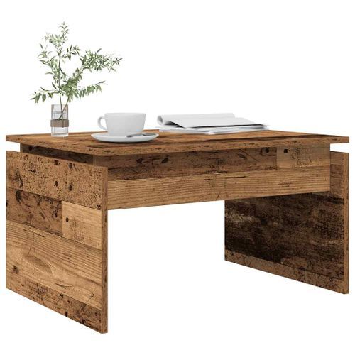 Table basse vieux bois 68x50x38 cm bois d'ingénierie - Photo n°3; ?>