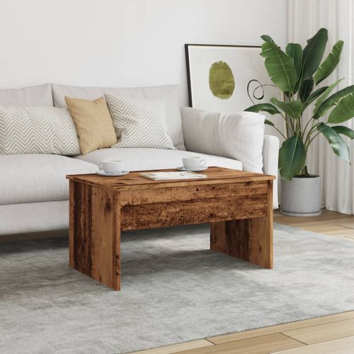 Table basse vieux bois 80x50,5x41,5 cm bois d'ingénierie - Photo n°3; ?>