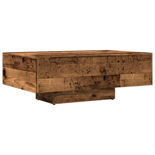 Table basse vieux bois 85x55x31 cm bois d'ingénierie - Photo n°2; ?>