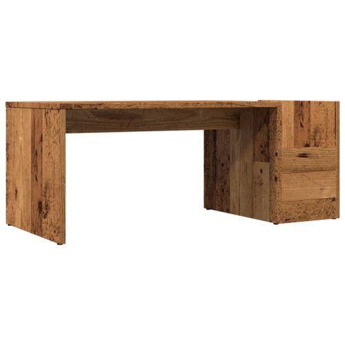 Table basse vieux bois 90x45x35 cm bois d'ingénierie - Photo n°2; ?>