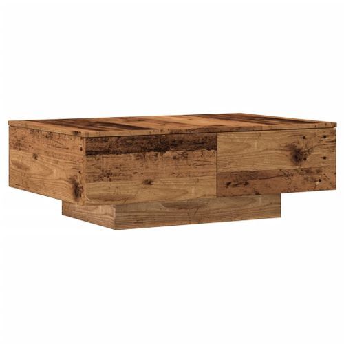 Table basse vieux bois 90x60x31 cm bois d'ingénierie - Photo n°2; ?>