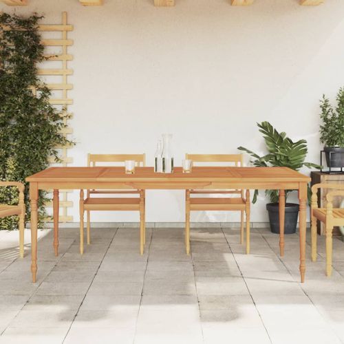 Table Batavia 200x100x75 cm Bois de teck solide - Photo n°2; ?>