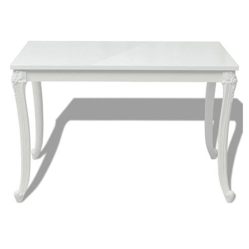 Table bois et pieds plastique blanc Pomme 116 cm - Photo n°2; ?>
