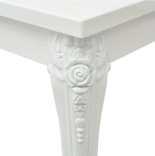 Table bois et pieds plastique blanc Pomme 116 cm - Photo n°3; ?>