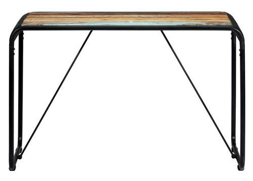 Table bois de récupération et pieds métal noir Reej 118 cm - Photo n°2; ?>