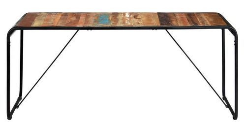 Table bois de récupération et pieds métal noir Reej 180 cm - Photo n°2; ?>
