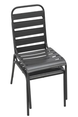 Table carrée et 2 chaises de jardin métal gris Pretty - Photo n°2; ?>