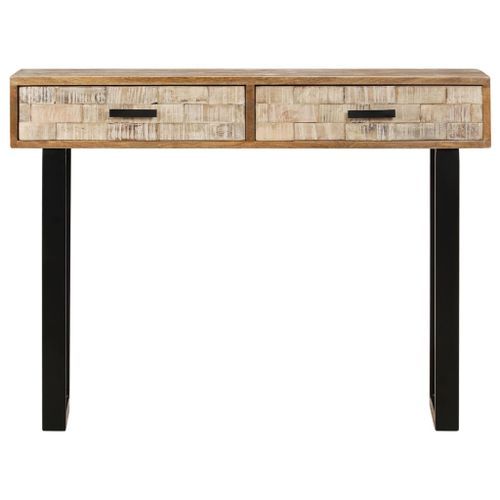 Table console 100x30x75 cm Bois de manguier massif - Photo n°2; ?>