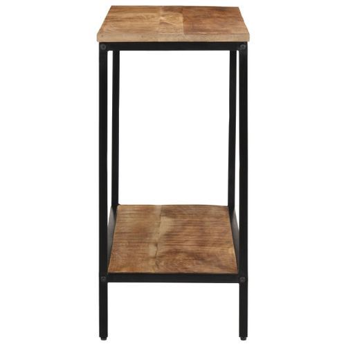 Table console 100x35x70 cm bois de manguier massif brut - Photo n°3; ?>