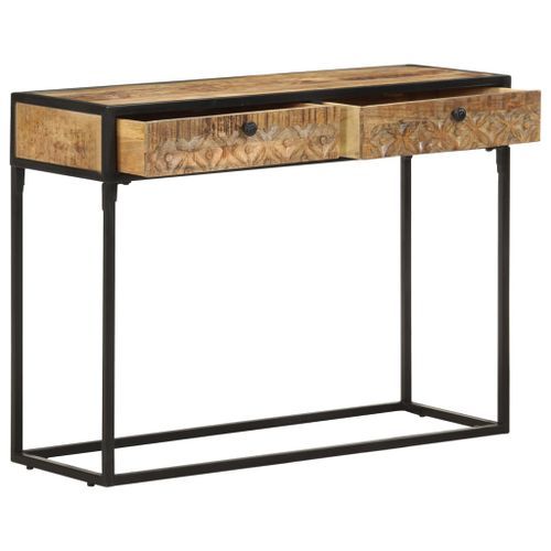 Table console 100x35x75 cm Bois de manguier massif 2 - Photo n°3; ?>