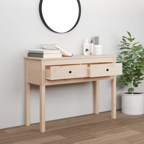 Table console 100x35x75 cm Bois massif de pin - Photo n°3; ?>