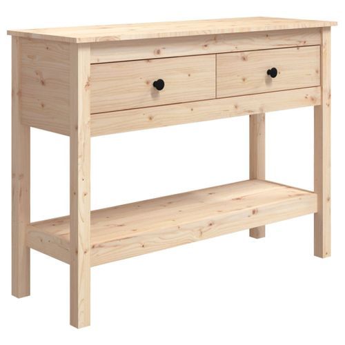 Table console 100x35x75 cm Bois massif de pin - Photo n°2; ?>