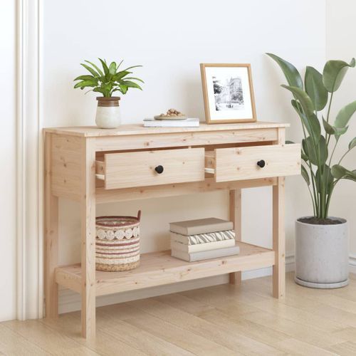 Table console 100x35x75 cm Bois massif de pin - Photo n°3; ?>