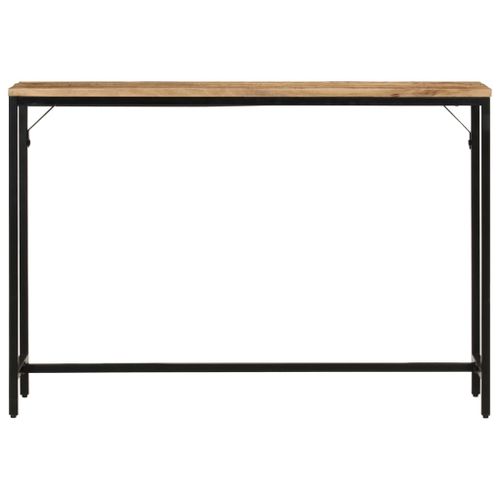 Table console 110x30x75 cm bois de manguier massif brut et fer - Photo n°2; ?>