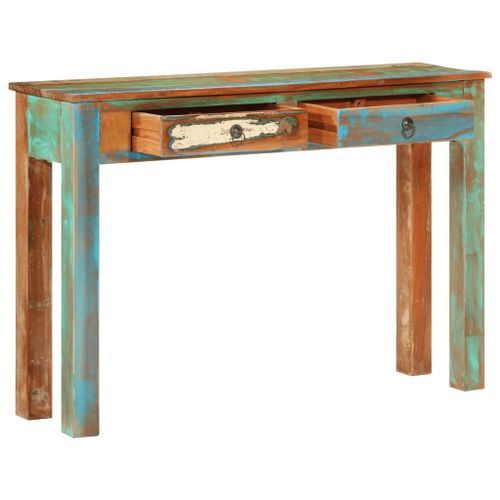 Table console 110x30x75 cm bois massif de récupération - Photo n°2; ?>