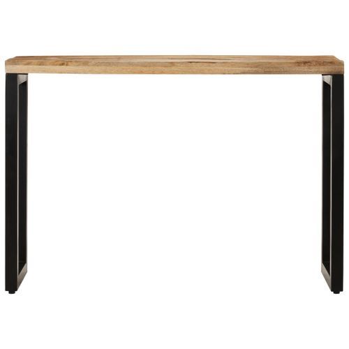 Table console 110x35x76 cm bois de manguier massif brut - Photo n°2; ?>