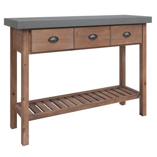 Table console 110x35x80 cm Bois de sapin massif - Photo n°2; ?>