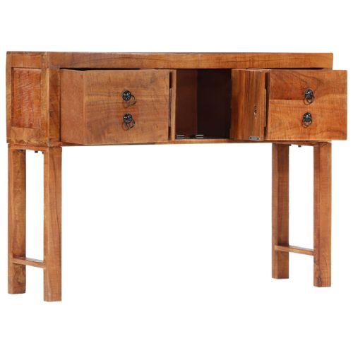 Table console 120x32x80 cm bois massif d'acacia - Photo n°2; ?>