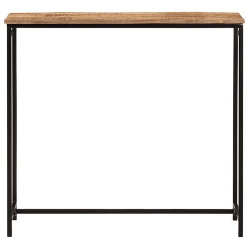 Table console 80x30x74 cm bois massif de manguier et fer - Photo n°2; ?>