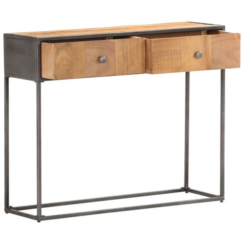 Table console 90 x 30 x 75 cm Bois de récupération massif - Photo n°3; ?>