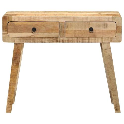 Table console 90x32x75 cm bois massif de manguier brut - Photo n°2; ?>