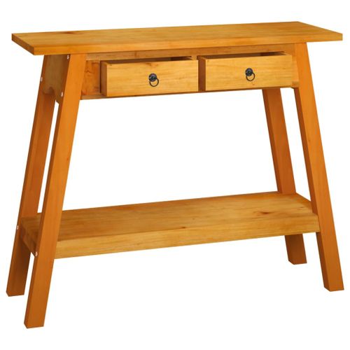 Table console avec tiroirs 90x30x75 cm bois d'acajou massif - Photo n°3; ?>