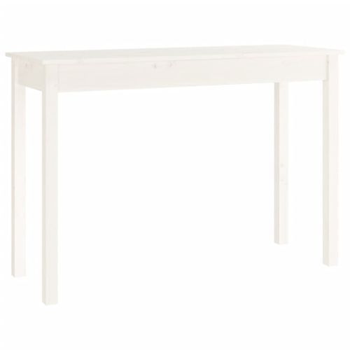 Table console Blanc 110x40x75 cm Bois massif de pin - Photo n°2; ?>