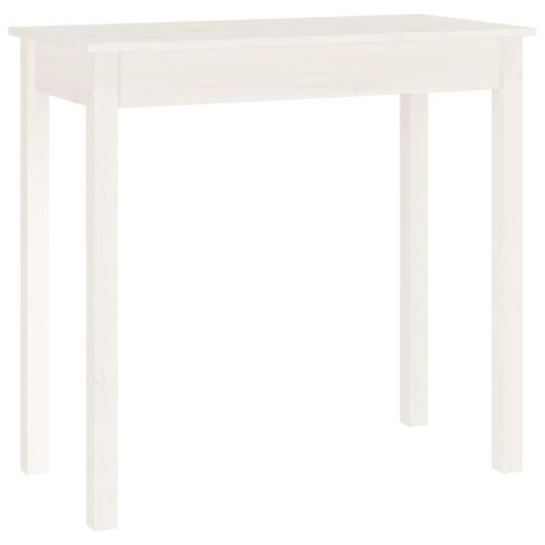 Table console Blanc 80x40x75 cm Bois massif de pin - Photo n°2; ?>