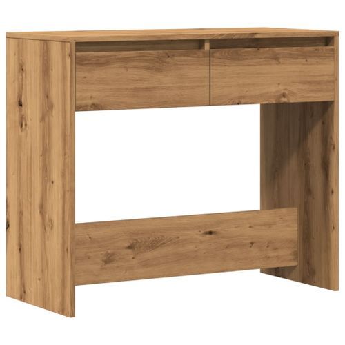 Table console chêne artisanal 89x41x76,5 cm bois d'ingénierie - Photo n°2; ?>