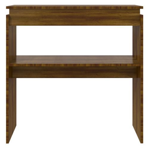 Table console Chêne marron 80x30x80 cm Bois d'ingénierie - Photo n°3; ?>