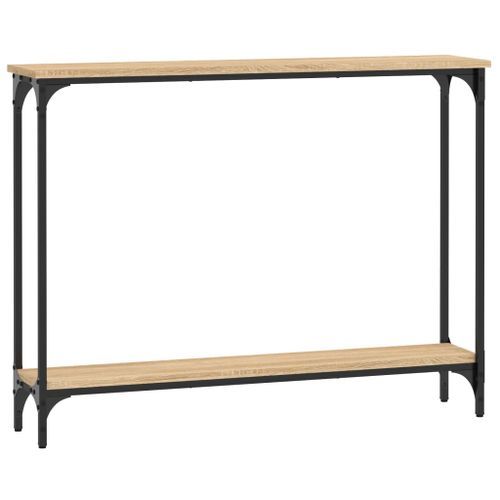 Table console chêne sonoma 100x22,5x75 cm bois d'ingénierie - Photo n°2; ?>