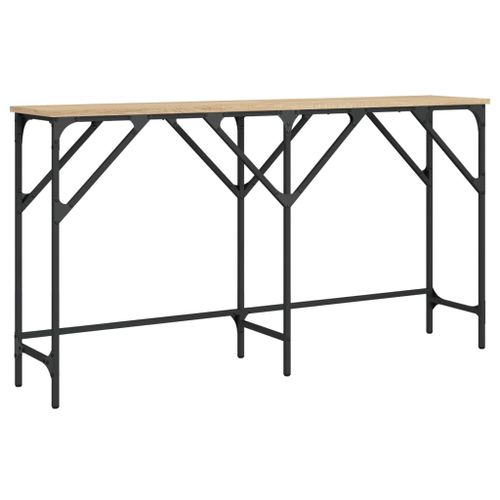 Table console chêne sonoma 140x29x75 cm bois d'ingénierie - Photo n°2; ?>