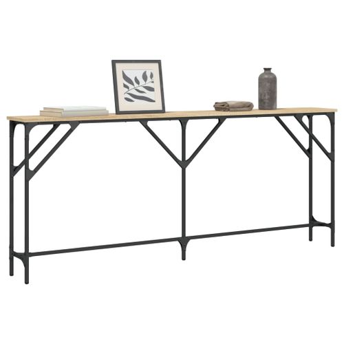 Table console chêne sonoma 180x23x75 cm bois d'ingénierie - Photo n°3; ?>