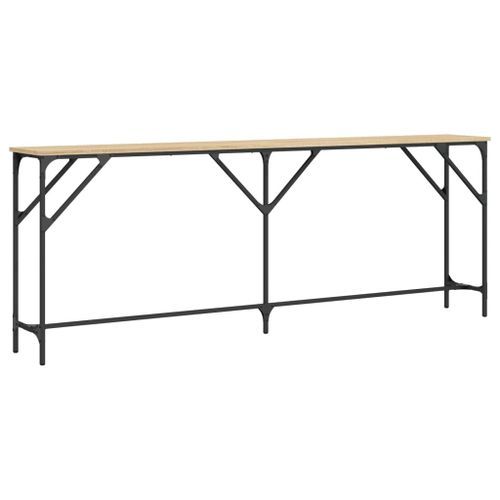 Table console chêne sonoma 200x29x75 cm bois d'ingénierie - Photo n°2; ?>