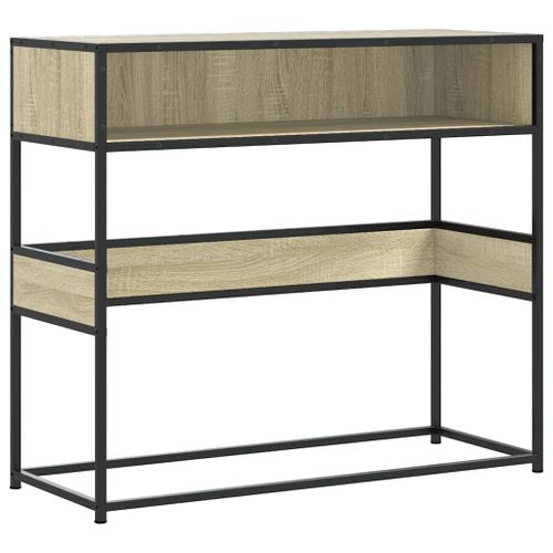 Table console chêne sonoma 90x35x80 cm bois d'ingénierie - Photo n°2; ?>