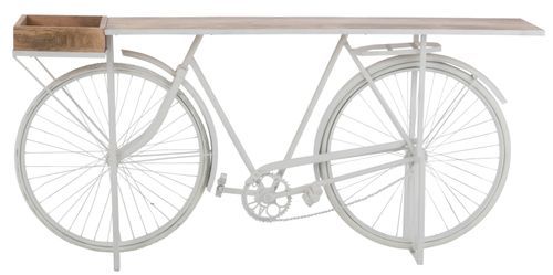 Table console vélo bois de manguier Selena L 185 cm - Photo n°3; ?>