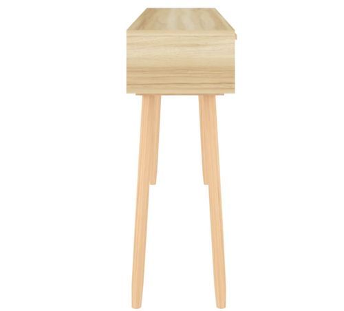 Table console en bois 3 tiroirs en Rotin naturel 105 cm - Modèle Kaliga - Photo n°2; ?>