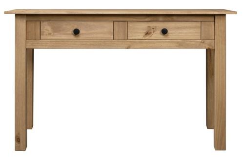 Table console en bois de pin massif Autika 110 cm – Élégance rustique et polyvalence - Photo n°2; ?>