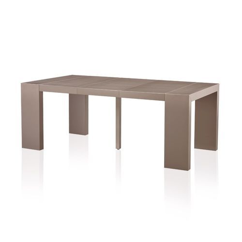 Table console extensible Bois Taupe 50 à 250 cm - 12 personnes - Photo n°2; ?>