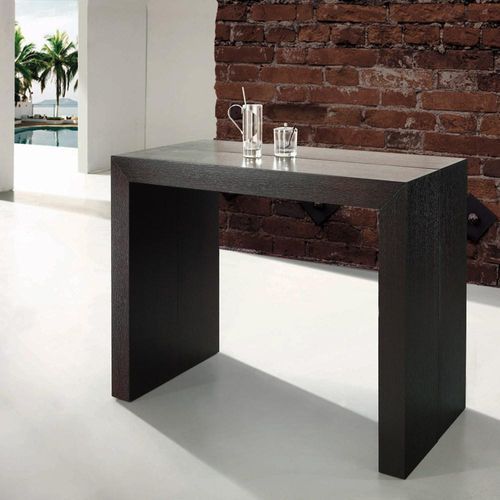 Table console extensible bois wengé 50 à 200 cm - 10 personnes - Photo n°3; ?>