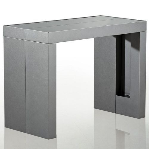 Table console extensible Gris satiné 50 à 250 cm - 12 personnes Jade - Photo n°2; ?>