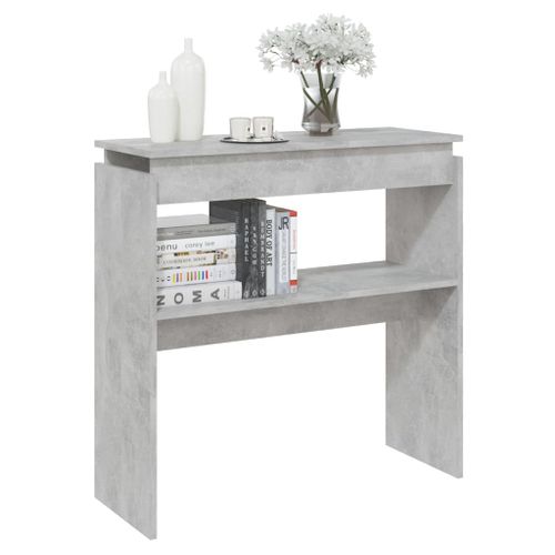 Table console Gris béton 80x30x80 cm - Photo n°3; ?>