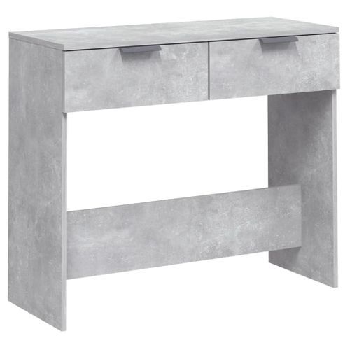 Table console Gris béton 90x36x75 cm Bois d'ingénierie - Photo n°2; ?>