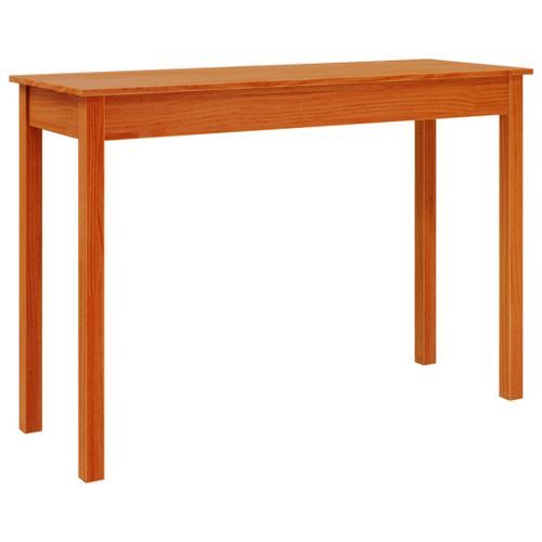 Table console marron miel 110x40x75 cm bois massif de pin - Photo n°2; ?>